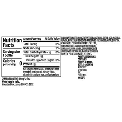 Mtn Dew Soda Diet - 8-12 Fl. Oz. - Image 3