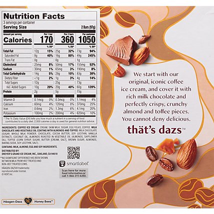 Haagen-Dazs Ice Cream Bars Coffee Almond Crunch Snack Size - 6-1.85 Oz - Image 6