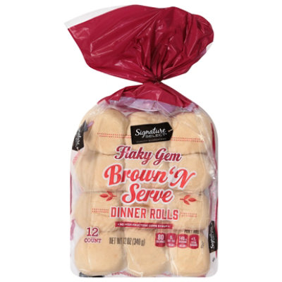 Signature SELECT Brown N Serve Flaky Gem Dinner Rolls-  12-12 Oz - Image 4