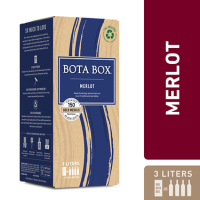 Bota Box Merlot Red Wine - 3 Liter - Image 1