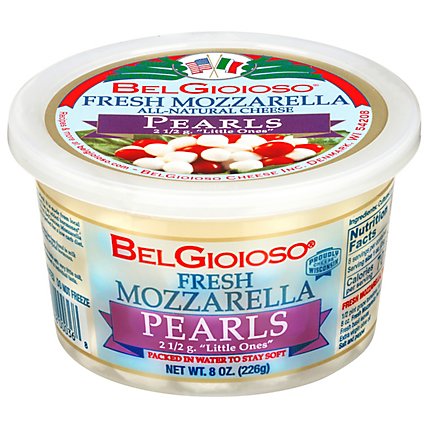 BelGioioso Fresh Mozzarella Cheese Pearls Cup - 8 Oz - Image 1
