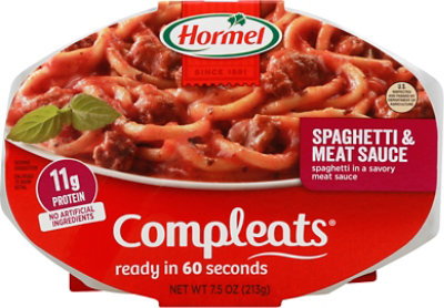 Hormel Compleats Microwave Meals Comfort Classics Spaghetti & Meat Sauce - 7.5 Oz - Image 2