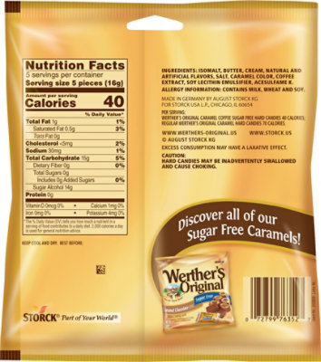 Werthers Original Candy Hard Sugar Free Caramel Coffee - 2.75 Oz - Image 5