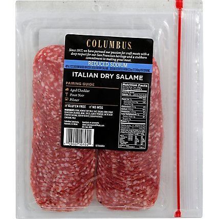 Columbus Salame Italian Dry Reduced Sodium - 8 Oz - Image 5