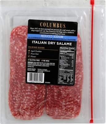 Columbus Salame Italian Dry Reduced Sodium - 8 Oz - Image 5