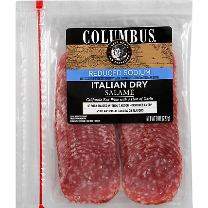 Columbus Salame Italian Dry Reduced Sodium - 8 Oz - Image 2