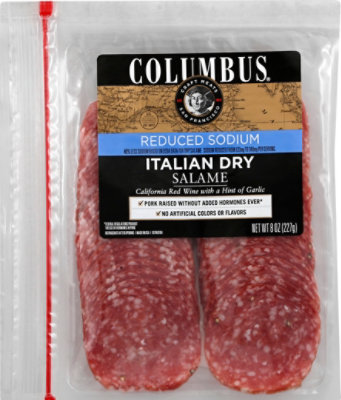 Columbus Salame Italian Dry Reduced Sodium - 8 Oz - Image 2