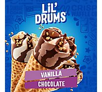 Drumstick Lil Drums Vanilla And Chocolate With Chocolatey Swirls Sundae Cones - 12 Count
