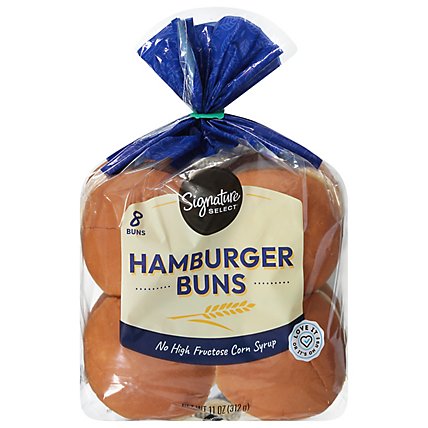 Signature SELECT Hamburger Buns Enriched - 8 Count - Image 1