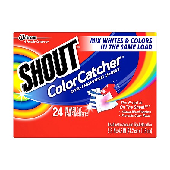 Shout Color Catcher Dye Trapping Sheets - 24 Count