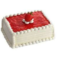 Bakery Cake 1/8 Sheet Strawberry - Each