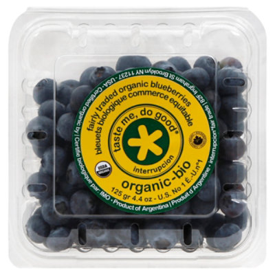 Blueberries Organic Prepacked - 4.4 Oz