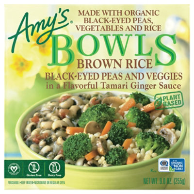 Amy's Brown Rice-Black-Eyed Peas and Veggies Bowl - 9 Oz - Image 3