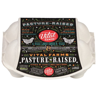 Vital Farms Pasture Raised Eggs Large - 6 Count - Image 3