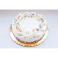 Bakery Cake White Decorated 1 Layer - Each - Image 1