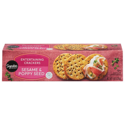 Signature SELECT Crackers Entertaining Sesame & Poppy Seed - 8 Oz