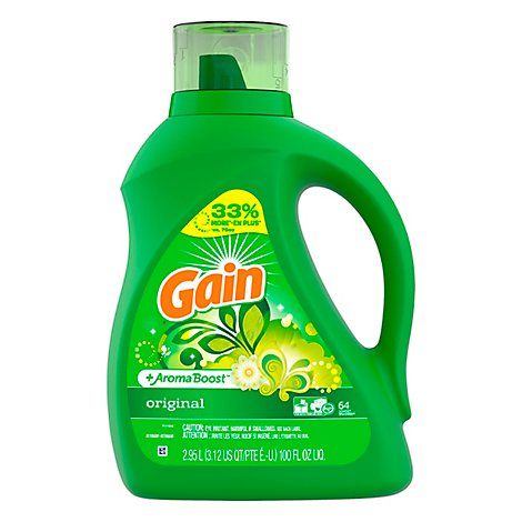 Gain Plus Aroma Boost Laundry Detergent Liquid Original - 100 Fl. Oz.