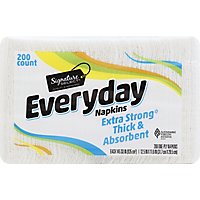 Signature SELECT Napkins 1 Ply Everyday Extra Strong Thick & Absorbent Wrap - 200 Count
