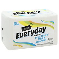 Signature SELECT Napkins 1 Ply Everyday Extra Strong Thick & Absorbent Wrap - 200 Count - Image 1