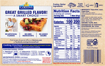 Gortons Fish Fillets Grilled Tilapia Signature Grilled 2 Count - 6.3 Oz - Image 5