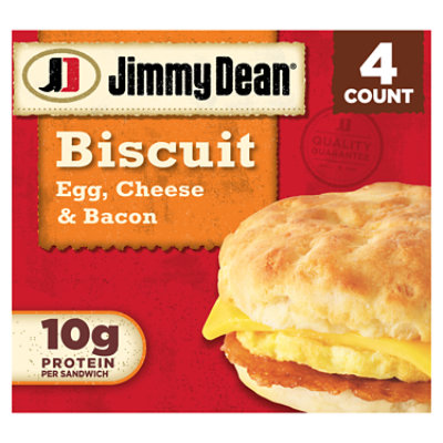 Jimmy Dean Bacon Egg & Cheese Biscuit Sandwiches - 4 Count