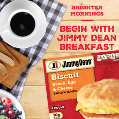 Jimmy Dean Bacon Egg & Cheese Biscuit Sandwiches 4 Count - Image 3