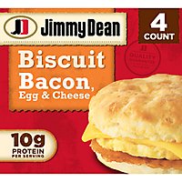 Jimmy Dean Bacon Egg & Cheese Biscuit Sandwiches 4 Count - Image 1