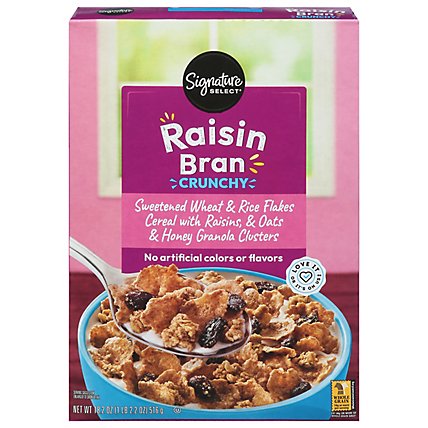 Signature SELECT Cereal Raisin Bran with Crunchy Granola - 18.2 Oz - Image 1