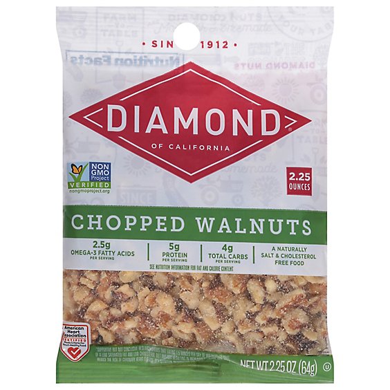 Diamond of California Walnuts Chopped - 2.25 Oz