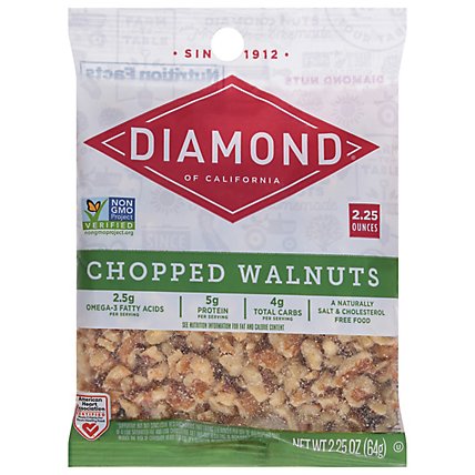 Diamond of California Walnuts Chopped - 2.25 Oz - Image 1