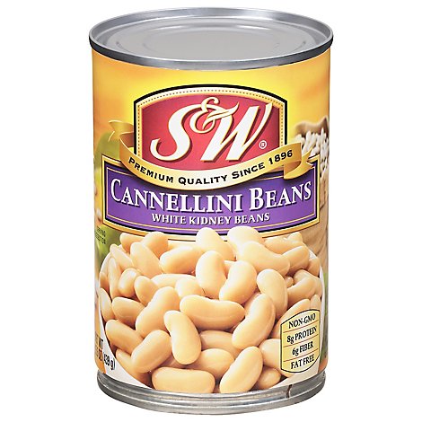 S&W Beans Kidney White Cannellini - 15.5 Oz
