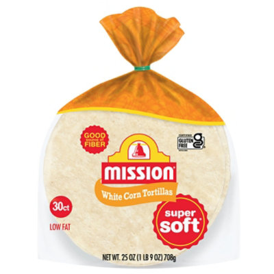 Mission Tortillas Corn White Super Soft Bag 30 Count - 25 Oz - Image 2