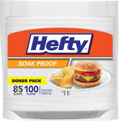 Hefty Everyday Plates Soak Proof 8.875 Inch Bag - 100 Count - Image 4