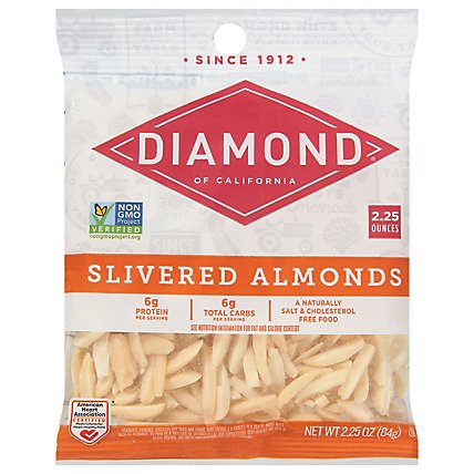 Diamond of California Almonds Slivered - 2.25 Oz - Image 1