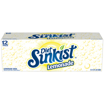 Sunkist Sparkling Lemonade Diet - 12-12 Fl. Oz.