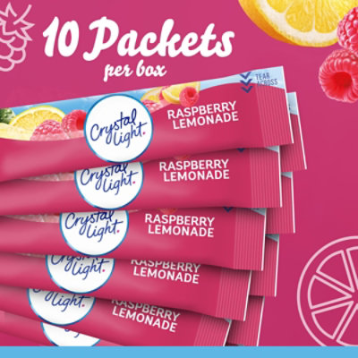 Crystal Light Raspberry Lemonade Artificially Flavored Powdered Drink Mix - 10 Count - Image 2
