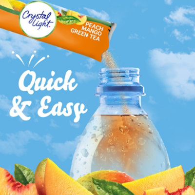 Crystal Light Peach Mango Green Tea Naturally Flavored Powdered Drink Mix - 10 Count - Image 4