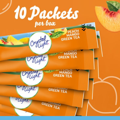 Crystal Light Peach Mango Green Tea Naturally Flavored Powdered Drink Mix - 10 Count - Image 6