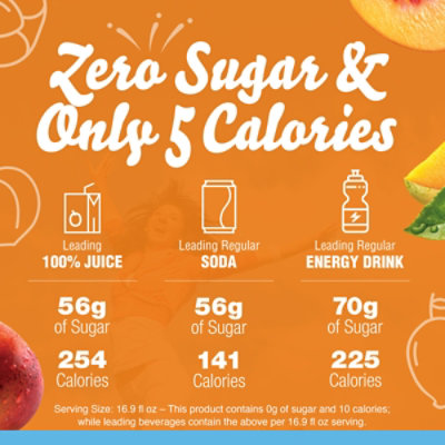 Crystal Light Peach Mango Green Tea Naturally Flavored Powdered Drink Mix - 10 Count - Image 3