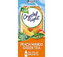 Crystal Light Peach Mango Green Tea Powdered Drink Mix On the Go Packets - 10 Count