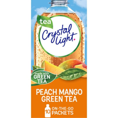Crystal Light Drink Mix On-The-Go Packets Green Tea Peach-Mango - 10-0.08 Oz