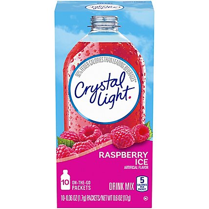 Crystal Light Raspberry Ice Artificially Flavored Powdered Drink Mix On the Go Packets - 10 Count - Image 5