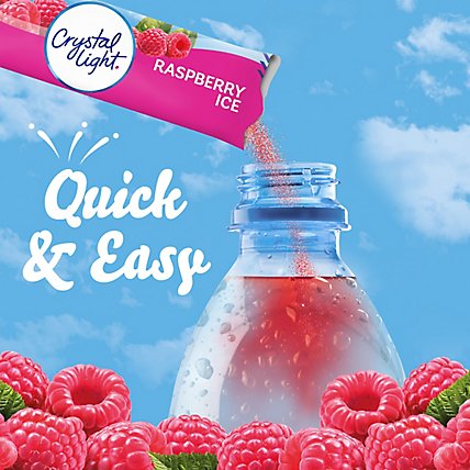 Crystal Light Raspberry Ice Artificially Flavored Powdered Drink Mix On the Go Packets - 10 Count - Image 3