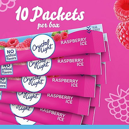 Crystal Light Raspberry Ice Artificially Flavored Powdered Drink Mix On the Go Packets - 10 Count - Image 6