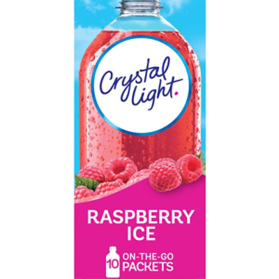 Crystal Light Drink Mix On The Go Packets Raspberry Ice - 10-0.06 Oz