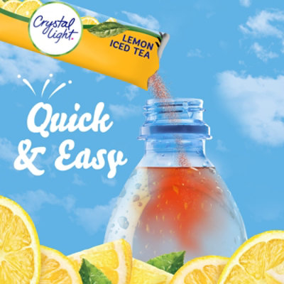 Crystal Light Lemon Iced Tea Naturally Flavored Powdered Drink Mix - 10 Count - Image 4