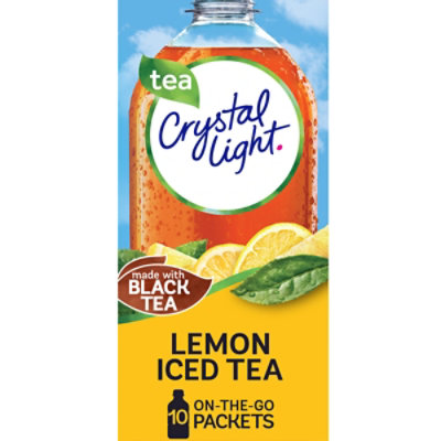 Crystal Light Lemon Iced Tea Naturally Flavored Powdered Drink Mix On the Go Packets - 10 Count - Image 2