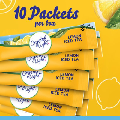 Crystal Light Lemon Iced Tea Naturally Flavored Powdered Drink Mix - 10 Count - Image 6