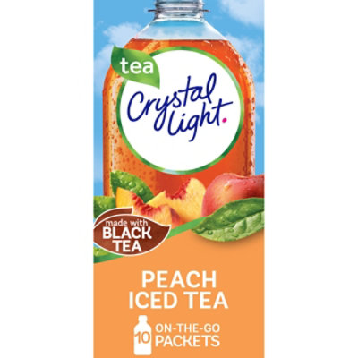 Crystal Light Peach Iced Tea Artificially Flavored Powdered Drink Mix - 10 Count - Image 1