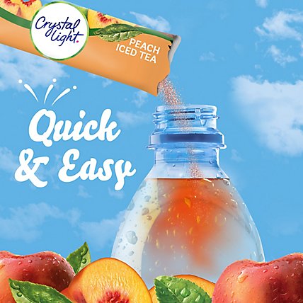Crystal Light Peach Iced Tea Artificially Flavored Powdered Drink Mix Packets - 10 Count - Image 3